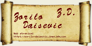 Zorilo Daišević vizit kartica